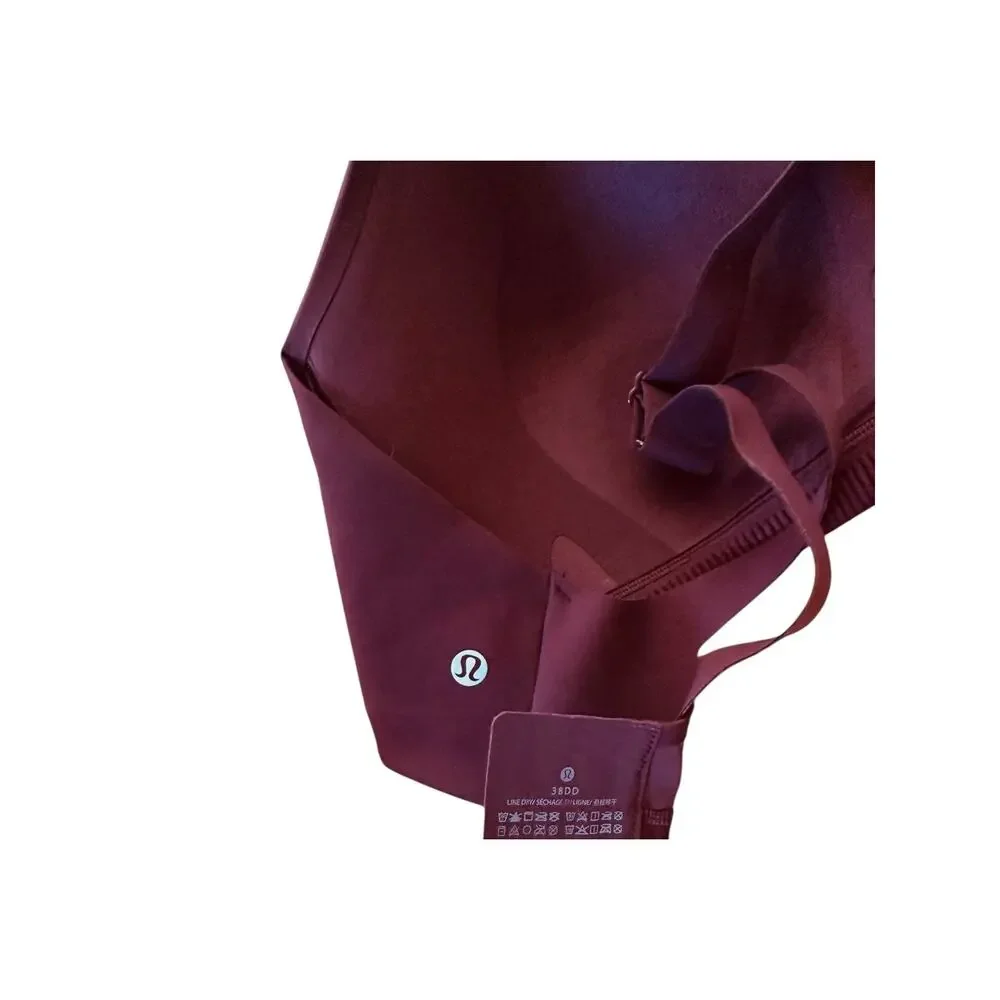 NEW Lululemon AirSupport Bra High Support Cassis Burgundy Maroon Size 38DD